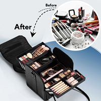 Valise de toilette de voyage personnalisée de grande capacité, organisateur imperméable, trousse de maquillage, valise de rangement pour les ongles, sac de maquillage pour les cosmétiques