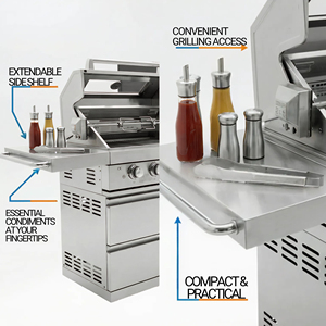 Vente Flash : Barbecue Modulaire de Luxe en Acier Inoxydable avec Fonction Fumoir, Allumage Électronique, Design Moderne et Pierre Culturelle Intégrée - Product Image 2