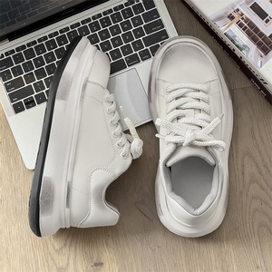 Chaussures en cuir respirantes pour femme été 2025, chaussures de sport décontractées à semelle épaisse, chaussures de tennis tendance, nouvelles chaussures rock pour homme - Product Image 4