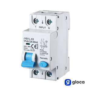 Gloca Differential วงจรเบรกเกอร์1P + N 25A 30mA 220V คลาส6KA DIN MOUNT C25 - Product Image 2