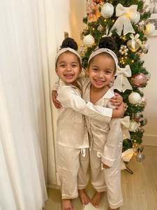 2025 Crianças Natal Mamãe e Eu Família Combinando Impressão De Luxo Bonito Pijamas Pijamas Pijamas Pijamas Conjunto para Mulheres Da Família - Product Image 2