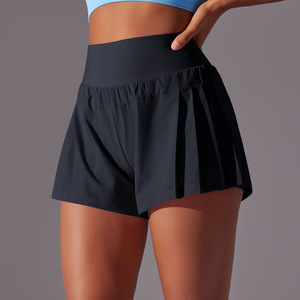 Nuevos Shorts Deportivos de Tenis Plisados 2 en 1 de Cintura Alta con Forro Interior de Secado Rápido para Mujer, Ideales para Golf, Running y Entrenamiento, Venta al Por Mayor - Product Image 4