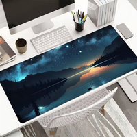 Tapis de souris de jeu rectangulaire XXL sur mesure avec bord cousu, tapis de bureau, tapis de souris pour ordinateur