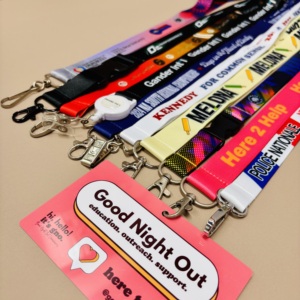 High-inquiry Promotional Products Eco-friendly Polyester Custom Anime Keychain ID Card Lanyards