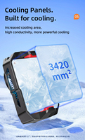 Radiator ponsel, kipas pendingin ponsel, Heatsink dengan Power Bank 2400mah untuk bermain game menonton video