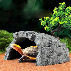 Ustovian hoogwaardige gesimuleerde stenen terrariumdecoratie voor reptielenverblijven, reptielenhokken en -holen - Product Image 1