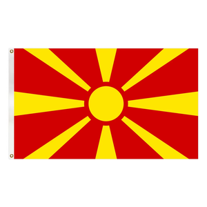 Bandera <span class=keywords><strong>de</strong></span> país <span class=keywords><strong>de</strong></span> <span class=keywords><strong>Macedonia</strong></span> <span class=keywords><strong>de</strong></span> precio barato <span class=keywords><strong>de</strong></span> poliéster <span class=keywords><strong>de</strong></span> 3x5 pies y bandera nacional con dos ojales - Product Image 1