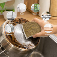 BONTAVE 12-PAK S-vormige milieuvriendelijke krasvrije kokosnootsponsjes van cellulose, natuurlijke keukensponzen