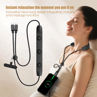 Câble de charge rapide USB-C vers USB-C 240W avec masseur de cou suspendu 3 modes, sangle de téléphone tressée réglable, accessoire portable d'extérieur