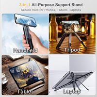 Nouveau support de téléphone magnétique universel flexible et réglable à 360 degrés pour bureau, voyage, utilisation multiple, support de tablette, trépied pour ordinateur portable