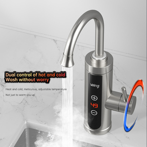 Sản Phẩm Hoạt Động Vòi Nước Nhà Bếp Điều Khiển Tay Cầm Bằng Thép Không Gỉ Ổn Nhiệt 5 Bánh Điều Chỉnh Được - Product Image 5