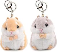 Breloques en peluche hamster pour portefeuilles, sacs à dos, sacs à main, garnitures automobiles, porte-clés et chaînes de clés pour femmes, automobile