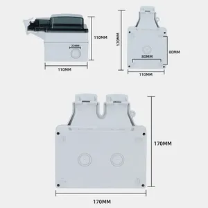 Enchufe de Pared Inteligente WiFi para Exteriores Tuya, Impermeable IP66, Temporizador, 16A, 220V, Doble Control - Product Image 3