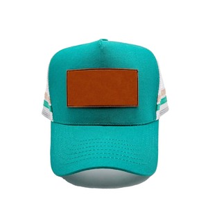 Deep Crown 2 Side Stripes Trucker Hats Gorra de camionero de malla Australia Country 5 Panel a Frame Country Small MOQ Orders Trucker Caps - Product Image 2
