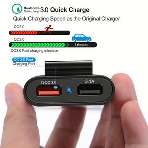 ที่ชาร์จในรถยนต์ 4 พอร์ต รองรับ QC3.0 พร้อมสายชาร์จยาว 1.7 เมตร QC3.0 5v8a ที่ชาร์จสำหรับเบาะหลัง - Product Image 3