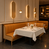Ensemble de meubles de restaurant de luxe léger : canapé, table et chaises pour salles à manger, salons de thé et cafés