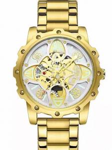 Reloj de pulsera de esqueleto para hombre, nuevo estilo, Reloj de acero inoxidable de lujo, Movimiento Ciudadano, esfera de 45mm de diámetro, 22mm - Product Image 5