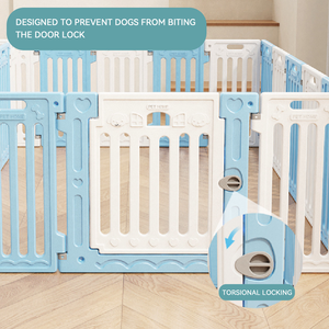 Multiformato personalizzabile per animali domestici recinzione per interni animali da cortile gioco Pet Pet box in plastica con cancello - Product Image 3