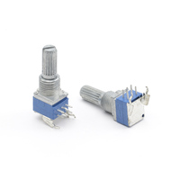 Potentiomètre stéréo double canal 500 ohms A10k B20k 6 broches, contrôle du volume 10k 25k 150k, potentiomètre rotatif linéaire