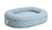 Yangyang Pet Solid Cartoon Kühlendes, flauschiges Memory-Schaum-Hundebett in Hellbeige, oval, luxuriös, beruhigend, orthopädisch