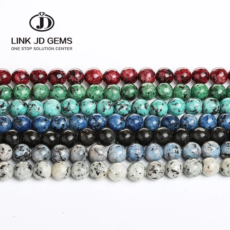 Perles en pierre sésame à facettes pour la fabrication de bijoux, pierres rondes de 6, 8 ou 10MM, vente en gros, pièces