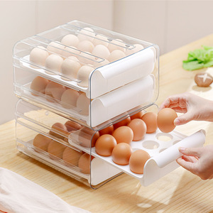 Boîte de rangement pour œufs Mitsuko, double couche, en plastique, tiroir de réfrigérateur, conteneur de conservation des aliments pour la cuisine - Product Image 2