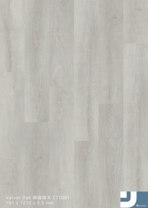 Suelo Vinílico SPC Comercial Moderno para Interiores, Resistente al Agua, de 6.5 mm, con Sistema de Click, Diseño Gris con Aspecto de Madera - Product Image 5