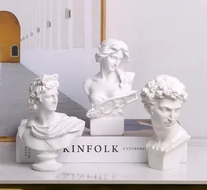 Escultura de cabeça europeia para decoração de quarto, produtos estéticos, lembranças da Grécia, estátuas de gesso, arte de busto