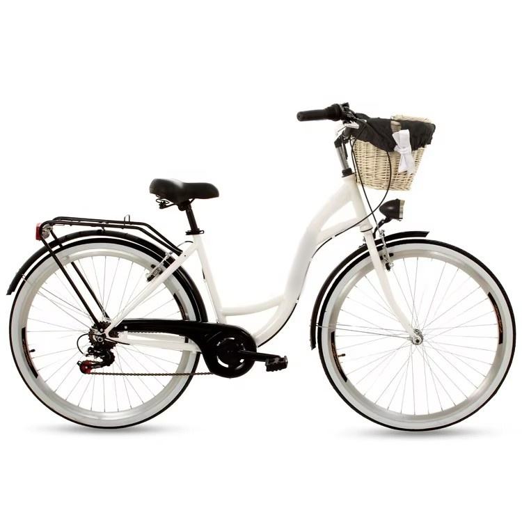 Classic Speed Women's Bike with Basket Stock China Factory