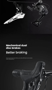 Vélo de route en alliage d'aluminium, 18 vitesses, Blueprint R5, freins à disque mécaniques, course, routes accidentées - Product Image 5
