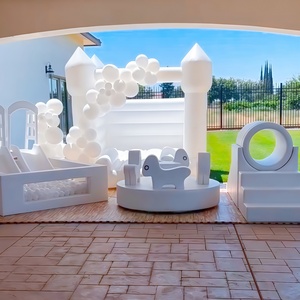 Set di Attrezzature Nanpak Bianco per <span class=keywords><strong>Area</strong></span> <span class=keywords><strong>Giochi</strong></span> Interna con Piscina di Palline e Scivolo Morbidi in Schiuma per Bambini e Feste - Product Image 1