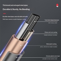 Barre de traction horizontale réglable en acier sans perçage pour adultes, à fixer sur la porte, durable, pour couloirs et cadres de porte