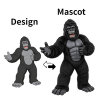 Costume gonflable de mascotte d'orang-outan ou de gorille adulte en peluche, conçu sur mesure, pour fêtes et spectacles