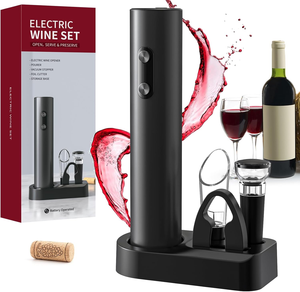 Ensemble d'ouvre-bouteille électrique premium 5 en 1 avec base rechargeable, ouvre-bouteille automatique pour vin - Product Image 1