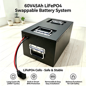ชุดแบตเตอรี่ AJENERGY แบบกำหนดเอง 60V45Ah พร้อมระบบ BMS อัจฉริยะ ป้องกันการชาร์จเกิน/คายประจุเกิน 2000 รอบการใช้งาน - Product Image 1