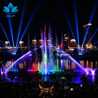 Fontaine musicale dansante d'extérieur pour lac avec LED RGB DMX512 à changement de couleur multimédia et jet super puissant pour projet gouvernemental urbain