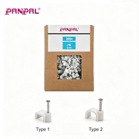 Ensemble de 300 attaches-câbles ronds, attaches-câbles en plastique de 5 mm avec clou en acier pour la fixation des fils, prise en charge de la personnalisation OEM ODM