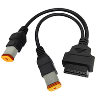 Cable de extensión OBD2 de 4 pines para Harley, 6 pines a 16 Pines, macho a hembra, herramienta de diagnóstico de motocicleta, conector OBD2 para Moto