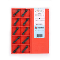 Outils de coupe CNC JXJTC QCMB020002N-GM, fraises en carbure de tungstène, plaquettes de fraisage de forme carrée, revêtement PCD/PVD, HRC 50-60, 0,1-0,5 mm