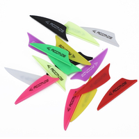 1.75 "2" 3 "4" 5 "empennage TPU Guide flèche girouette pour flèche arc tir à l'arc extérieur 10 couleurs rationaliser flèche girouette