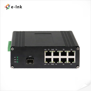 Sợi chuyển đổi với màn hình LED 1x10G SFP để 8x10/100/1000M RJ45 Ethernet Din Rail gắn mạng chuyển đổi - Product Image 4