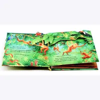 Livres pop-up personnalisés à couverture rigide en carton pour enfants avec papier offset - Lecture éducative sur les animaux pour enfants