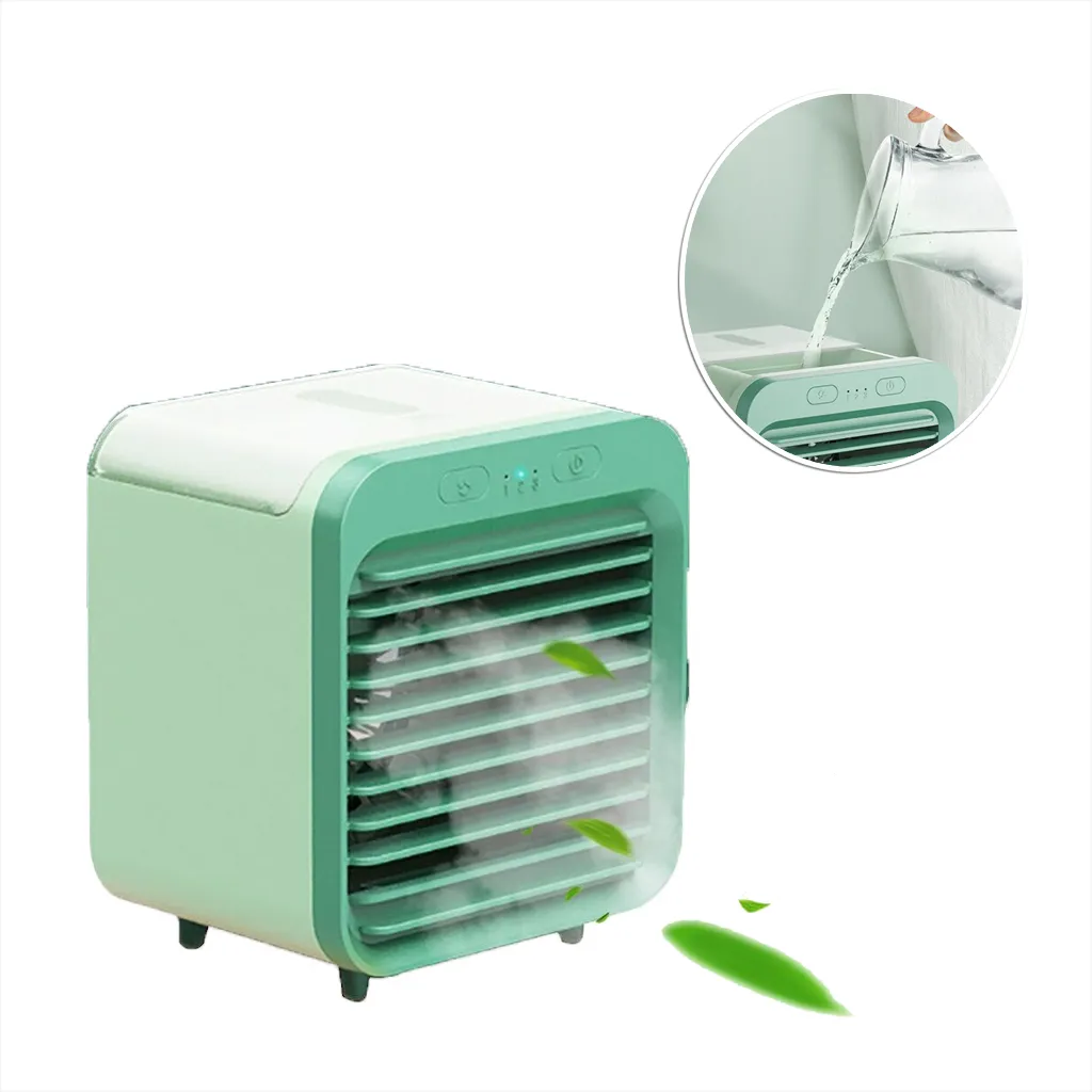 Borstelloze Motor Desktop Airconditioner Usb Oplaadbare Draagbare Water Cooler Fan Multifunctionele Luchtbevochtiger Mini Luchtkoeler Fan