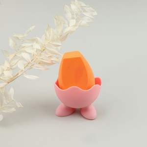 Portaoggetti in spugna per il trucco a forma di uovo, cartone animato creativo grazioso contenitore in Silicone, porta espositore per spugna di bellezza - Product Image 4