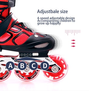 Patins à roulettes en aluminium de haute qualité pour enfants, <span class=keywords><strong>taille</strong></span> réglable, chaussures de patinage à roulettes lumineuses, garçons filles, hiver - Product Image 4