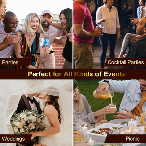 XUELI clair Origami ondulation incassable sans pied en plastique vin whisky verres élégant 12 onces jetable fête fournitures <span class=keywords><strong>Kit</strong></span> - Product Image 6