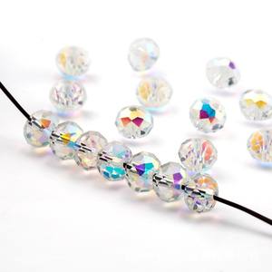 Wholesale Price Electroplated Aurora <b>White</b> <b>Lantern</b> Crystal Beads DIY Handmade Material Mobile Phone Chains Accessories - Product Image 1