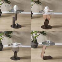 Jolies tables d'appoint pour le salon, meubles modernes, table d'appoint ronde en métal, table basse d'appoint