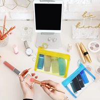 Beauté Maquillage Cosmétique Accessoires Organisateur Pochette Multicolore Petit Nylon Maille Fermeture Éclair Sacs