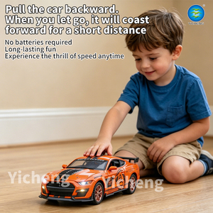 Modellino Auto in Scala <span class=keywords><strong>1</strong></span>:32, Decorazione da Parete 3D, Modello di Auto Sportiva in Lega con Luci e Suoni, Auto Giocattolo in Metallo a Retrocarica per Collezionisti e Bambini - Product Image 6
